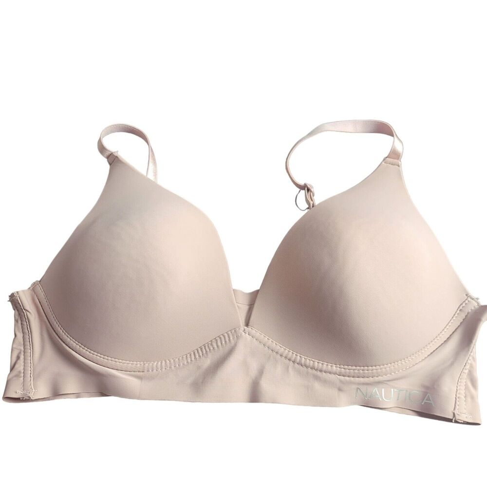 Nautica Intimates Bra 34C Womens Pink Wireless Padded‎ Adjustable Straps